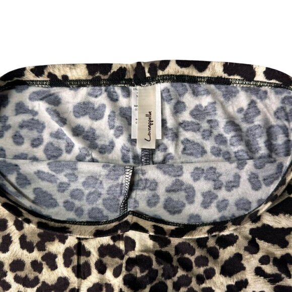 NWOT Loveappella Leopard Print Leggings Sz.M Soft Stretch Mid Rise Animal Print - Picture 4 of 10